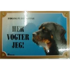 ROTWEILER HER VOGTER JEG SKILT