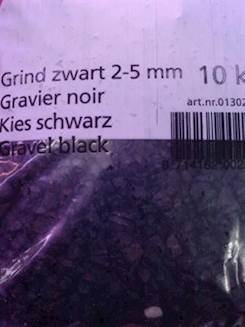 Grus sort 2-5mm 10kg