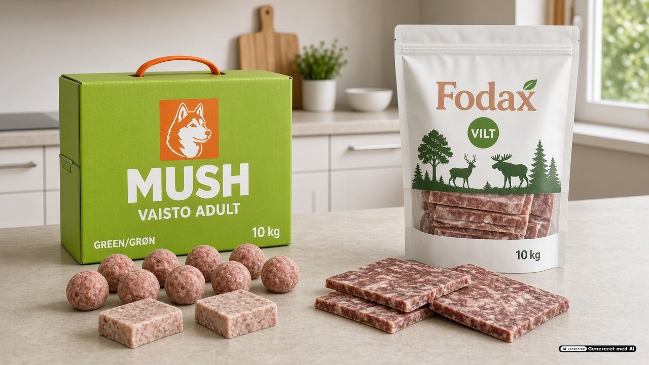 Råfrosset BARF-mad til hund og kat