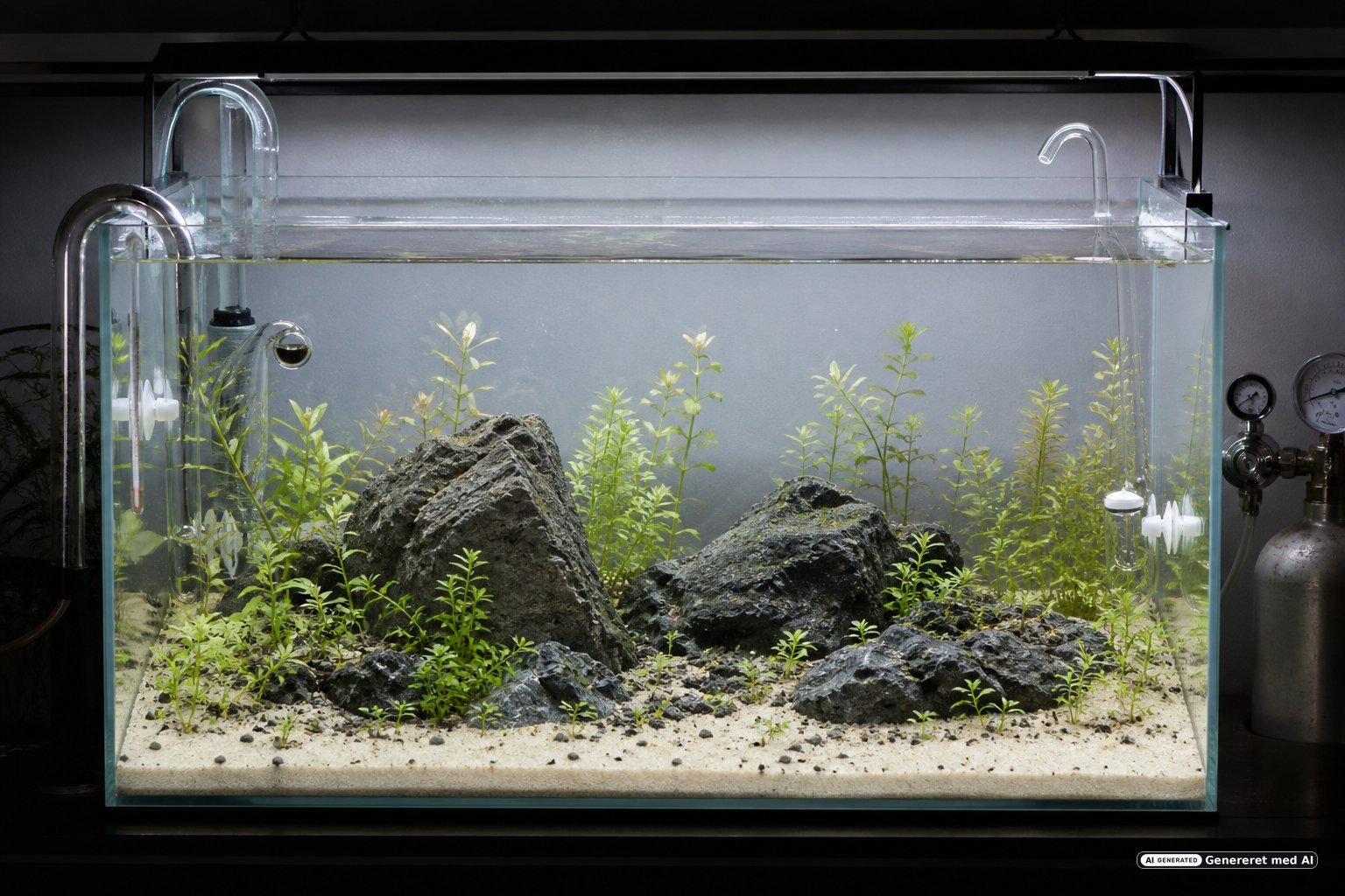 Nyplantet akvarium under 90 dages indkøring