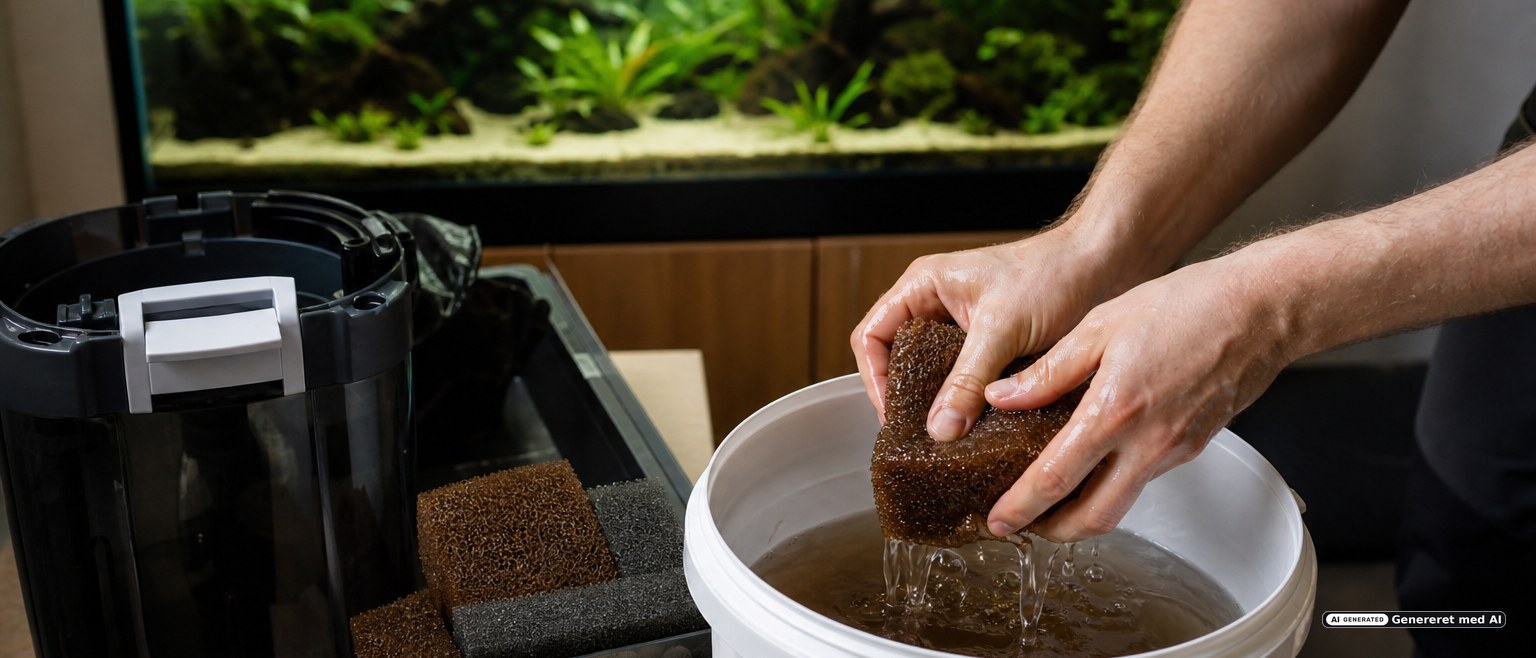 aquarium filter media rinse in bucket