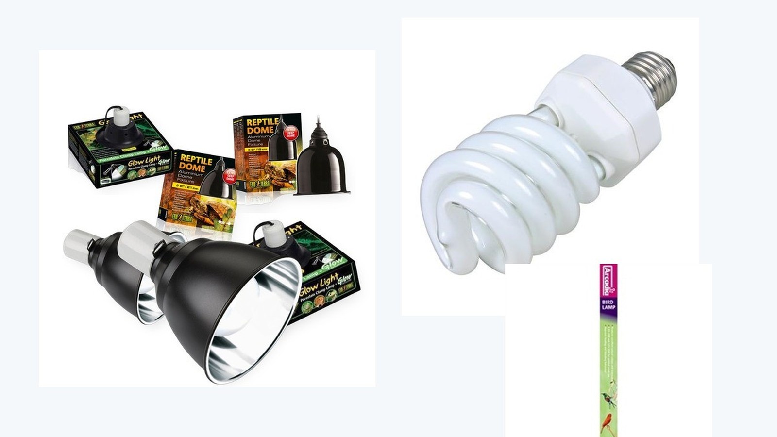 Lampe og lysrør til fugle