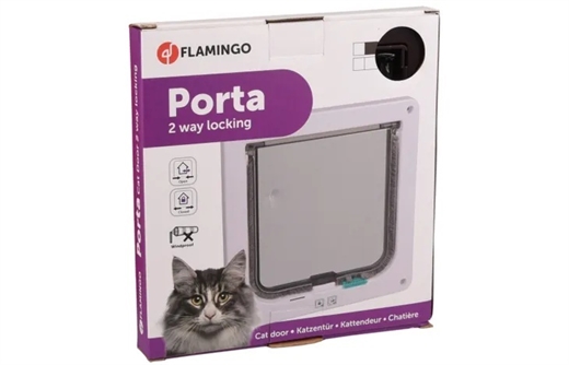 2 vejs kattedør - Porta brun