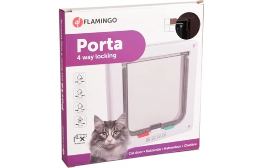 4 vejs kattedør - Porta brun