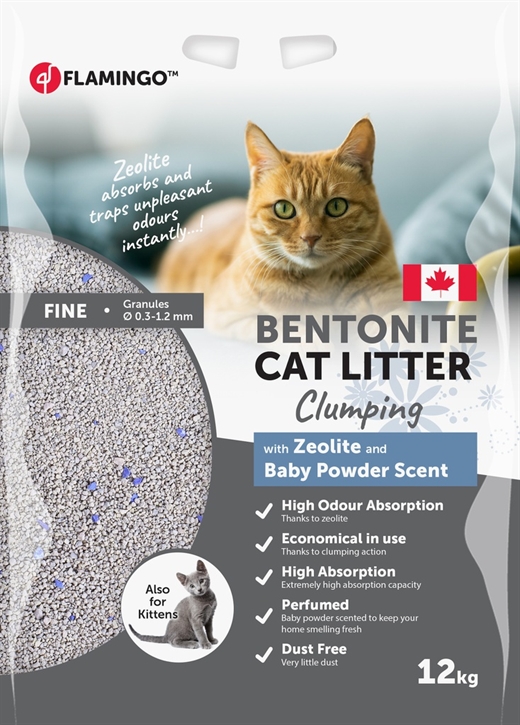 kattegrus klumpende bentonit med babypudderduft 12kg