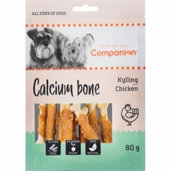 Chicken calcium bone - 80g - Companion - godbid til hunde