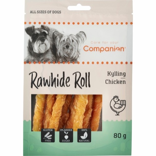 Chicken roll - 80g Companion godbid til hunde