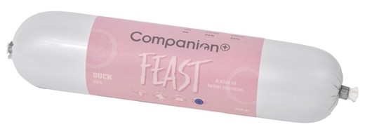 Companion+ FEAST foderpølse til hunde - And 350g - Pølse