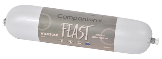 Companion+ FEAST foderpølse til hunde - Vildsvin 350g - Pølse
