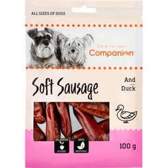 Dry duck sausage - 80g - Companion - godbid til hunde