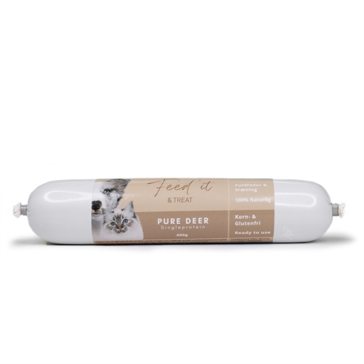 Feedit & Treat Pure Deer 400g - Pølse