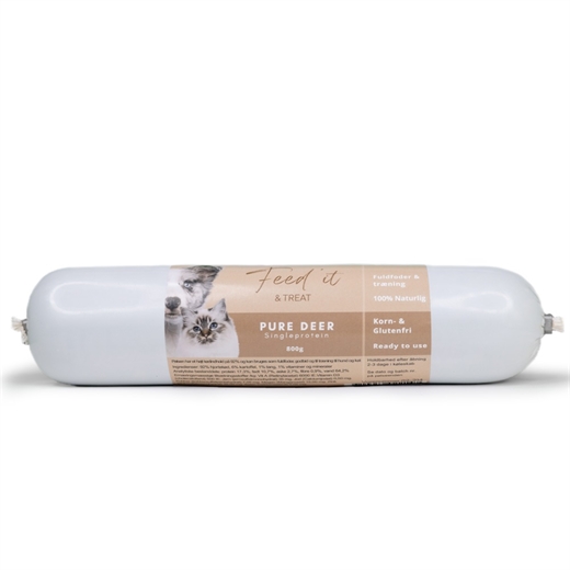 Feedit & Treat Pure Deer 800g - Pølse