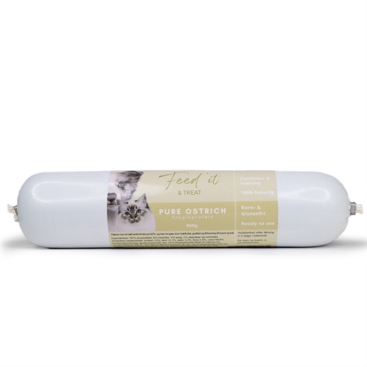 Feedit & Treat Pure Ostrich 800g - Pølse