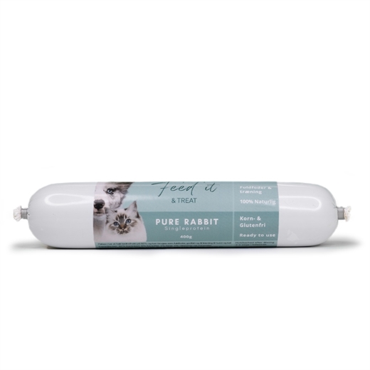 Feedit & Treat Pure Rabbit 400g - Pølse