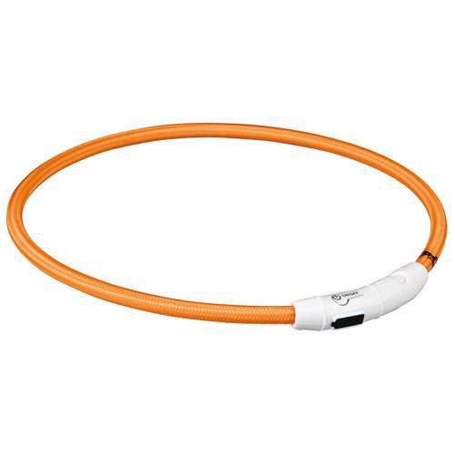 Flash lysring USB, L-XL: 65 cm/ø 7 mm, orange