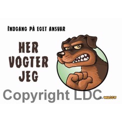 Her vogter jeg rottweiler