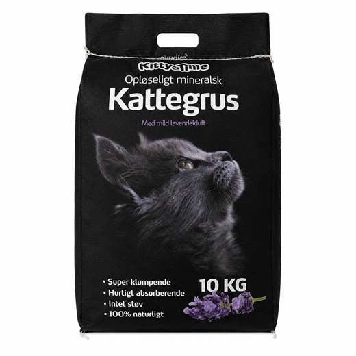 KittyTime Kattegrus 10kg - Lavendel