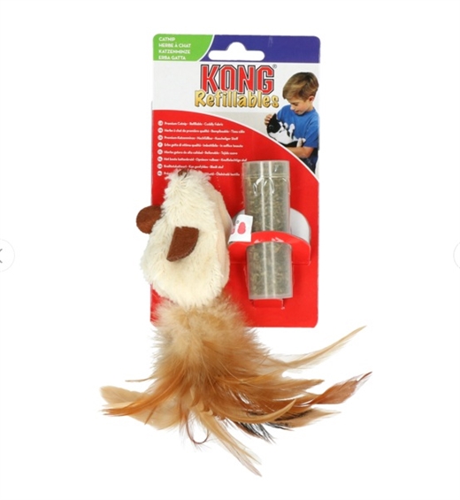 Kong Cat Mus med catnip - genfyldes