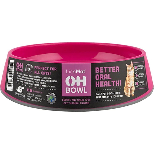 LICKIMAT Cat oral hygiene bowl - Rosa - Ø15x4,6cm
