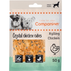 Chicken mini cubes for puppy - 50g - Companion - godbid til hunde