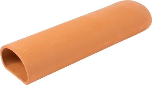 Mallehule Lang rund lys brun lukket en ende - 31x8,3x5,1cm