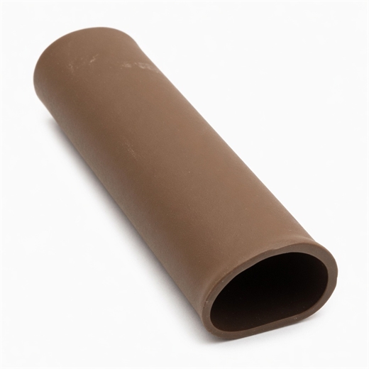 Mallehule M rund brun lukket en ende - 14x5x3,5cm