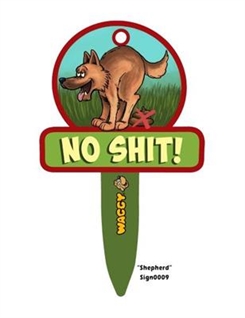 Shepherd No shit  hundeskilt - 16x27cm