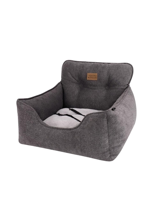 Nordic Paws Cozy Comfort Luksus Bilsæde - grå 53x50x35cm