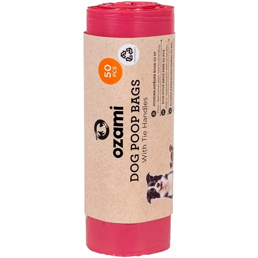 Ozami Hundepose Med Håndtag Lyserød 130x340mm