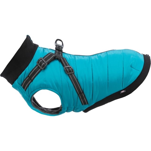 Pontis frakke med sele XXS Ryglængde 24cm Maveomkreds 40-44cm aqua