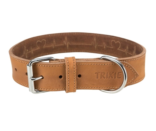 Rustic halsbånd Heartbeat - L-XL - 55-65cm 40mm Brun