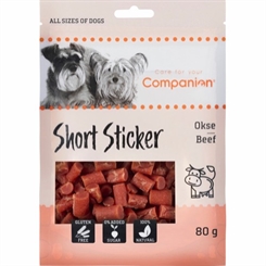 Short beef stickers - 80g - Companion - godbid til hunde