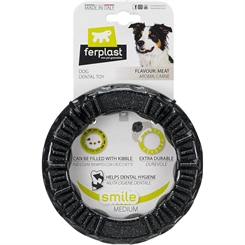 Smile dog ring M Sort Ø16x3,2cm - Ferplast