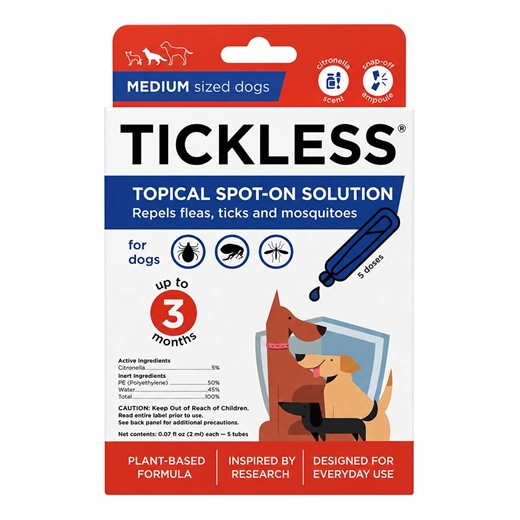 TICKLESS Topical SPOT-ON Hund 20-40kg - Medium 5x2ml