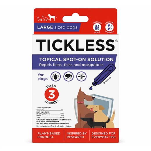 TICKLESS Topical SPOT-ON Hund 40-60kg - Large 5x3ml