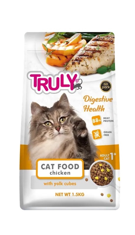 Truly Kattefoder Kornfrit - Digestive Health - Kylling 1,5kg