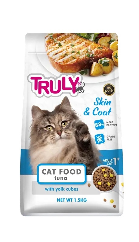 Truly Kattefoder Kornfrit - Skin & Coat - Tun 1,5kg