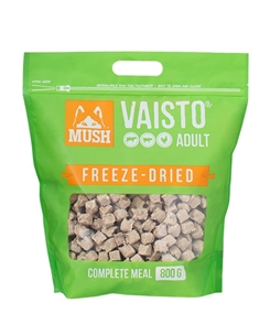 MUSH Vaisto Adult grøn frysetørret 800 gram - Hundemad fuldfoder