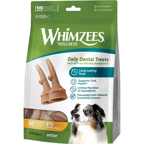 Whimzees occupy antler - Medium - til mellemstore hunde - BrugFør-10/2025