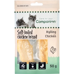 Steamed chicken breast - Companion 50g - godbid til katte - BestFør 28.01.2024