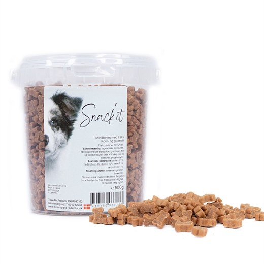 Semi-moist Mini Bones korn- og glutenfri med laks 500g