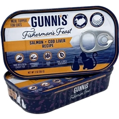 Gunnis Toppers Laks & Torskelever til kat 85g