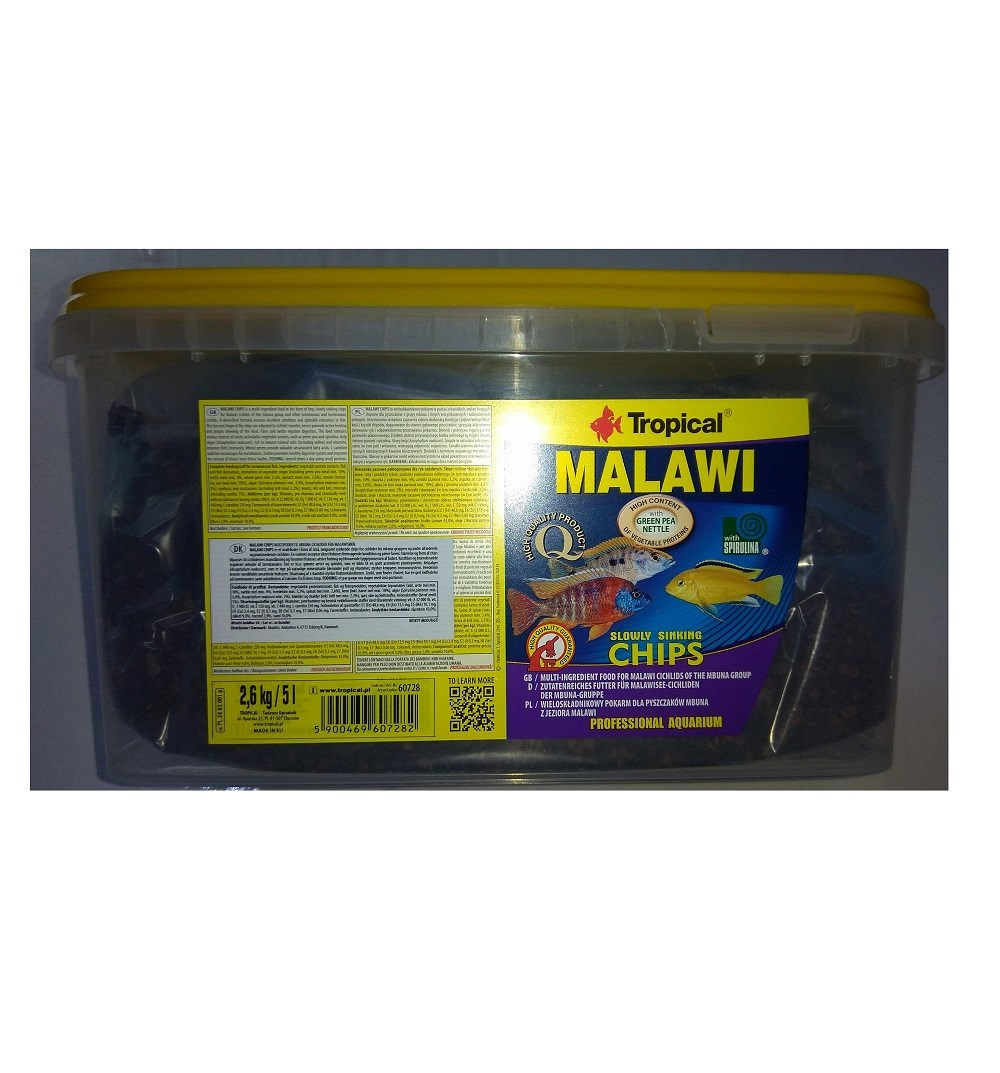 Tropical Malawi Chips - Thức ăn cá cao cấp dành cho các dòng cá Cichlid