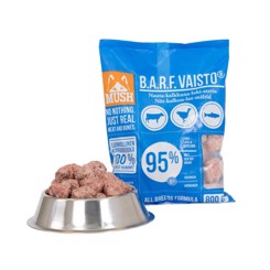 Mush B.A.R.F. Vaisto ® 800g - blå - Okse Kalkun Laks