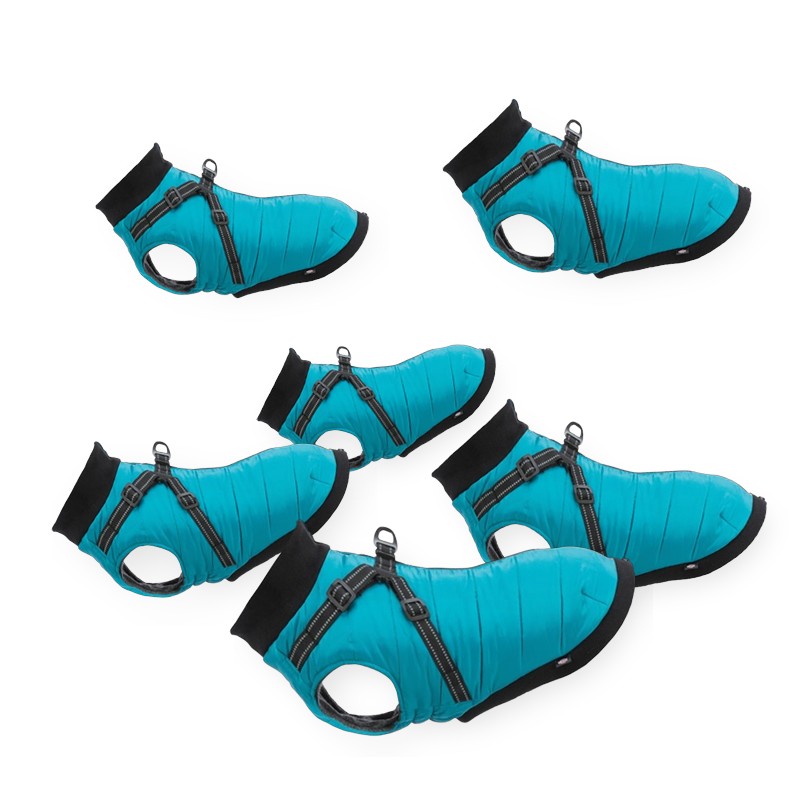 Pontis harness coat Aqua - frakke med sele