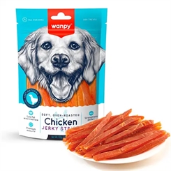 Soft Chicken Jerky Strips  - 100g - Wanpy
