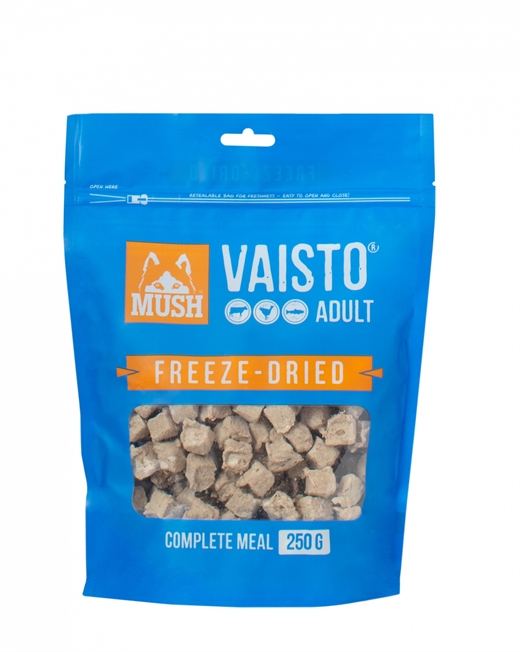 MUSH Vaisto Adult blå frysetørret 800 gram - Hundemad fuldfoder